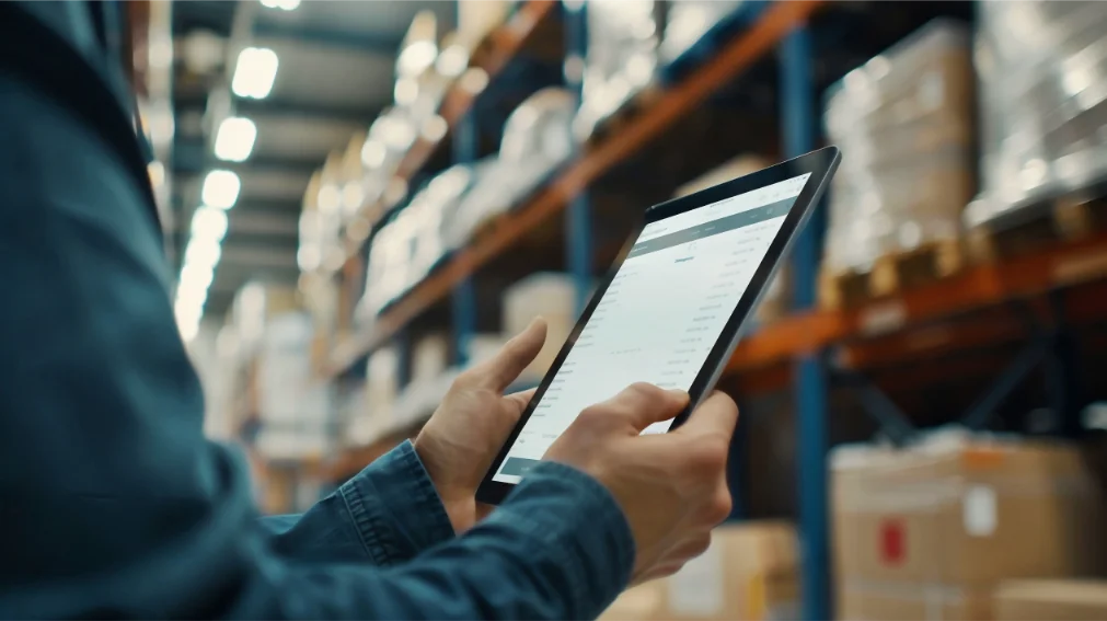Digitale Dokumentation im Unternehmen einführen: Techniker füllt ein digitales Prüfprotokoll am Tablet aus